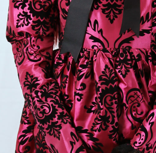 porcelain doll costume fabric detail
