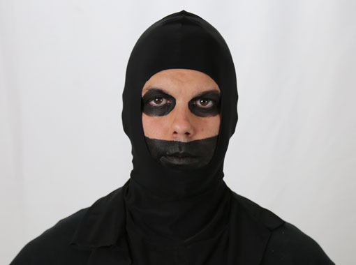 black color horror hood