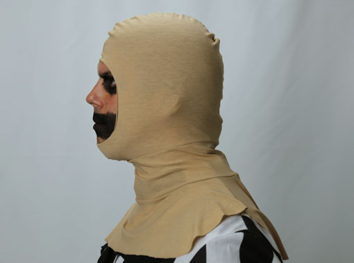 flesh color horror hood for under masks