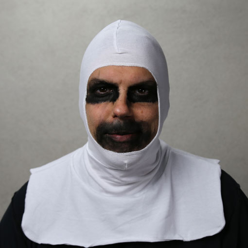 white color horror hood