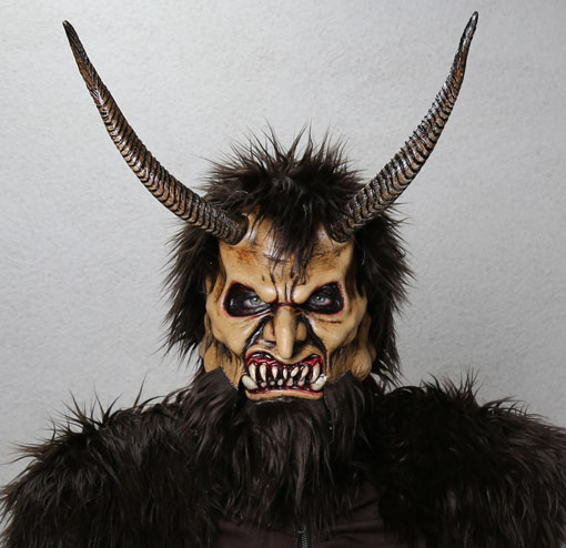 fur hood for krampus mask