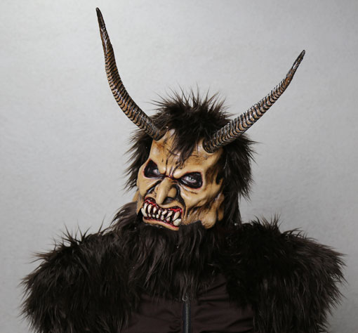 fur hood for krampus mask