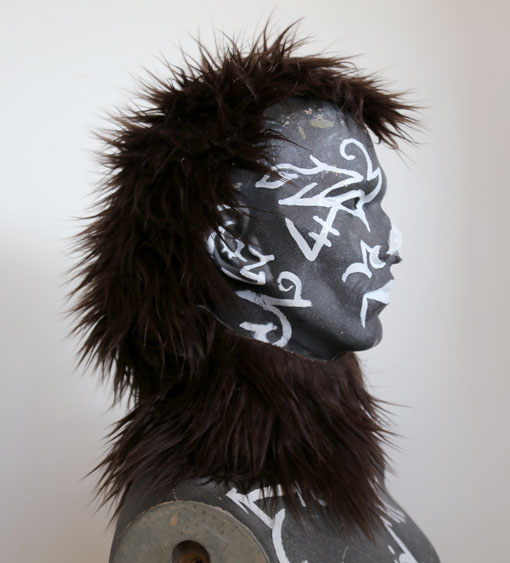 fur hood for krampus mask