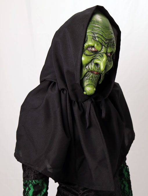 witch mask with monster cowl