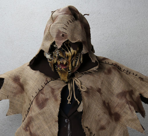 distressed burlap scarecrow hood