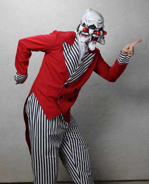 trippy the three face clown mask