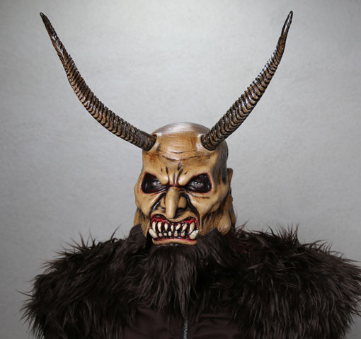 krampus mask with moving jaw