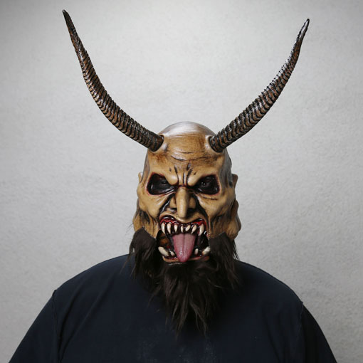 krampus mask with moving jaw