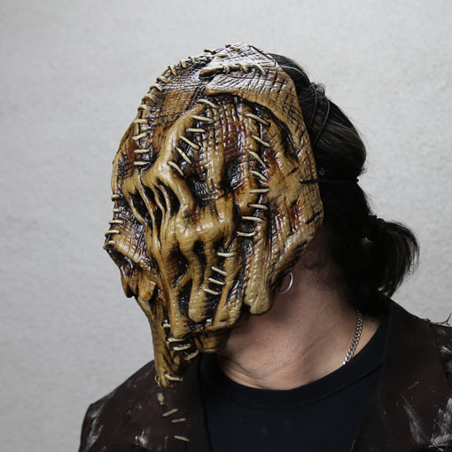 scarecrow mask with exposed skull