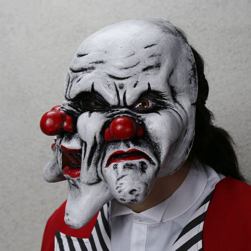 trippy the three face clown mask