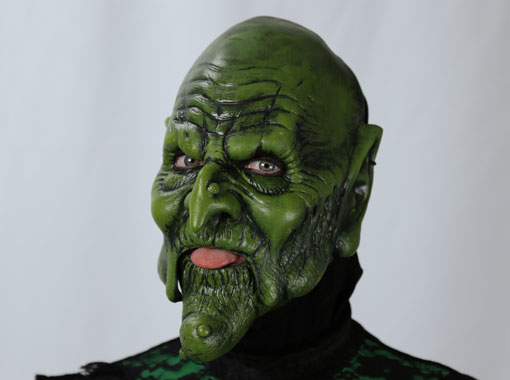 witch halloween mask with movable jaw