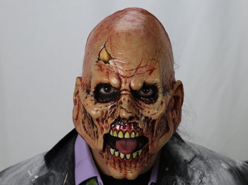 mad monster zombie halloween mask with movable jaw